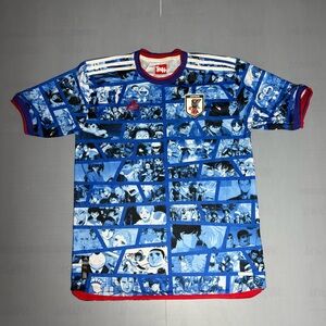Japan Adidas x Anime blue multicoloured XL Replica Jersey